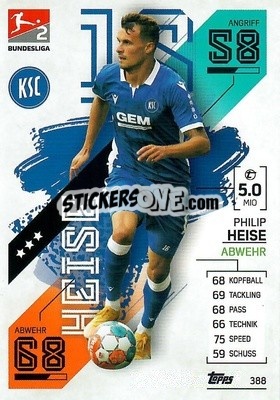 Cromo Philip Heise - German Fussball Bundesliga 2021-2022. Match Attax - Topps