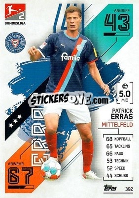 Sticker Patrick Erras - German Fussball Bundesliga 2021-2022. Match Attax - Topps