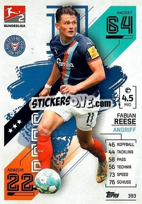 Cromo Fabian Reese - German Fussball Bundesliga 2021-2022. Match Attax - Topps