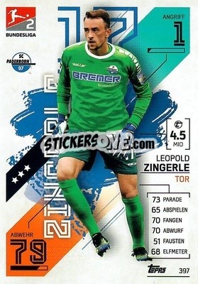 Sticker Leopold Zingerle - German Fussball Bundesliga 2021-2022. Match Attax - Topps