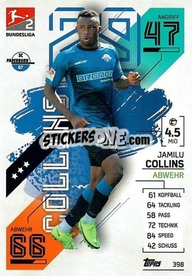 Sticker Jamilu Collins - German Fussball Bundesliga 2021-2022. Match Attax - Topps
