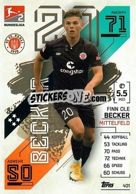 Sticker Finn Ole Becker - German Fussball Bundesliga 2021-2022. Match Attax - Topps
