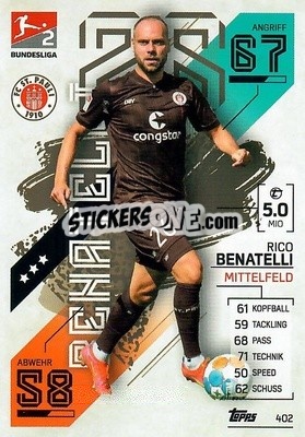 Sticker Rico Benatelli - German Fussball Bundesliga 2021-2022. Match Attax - Topps