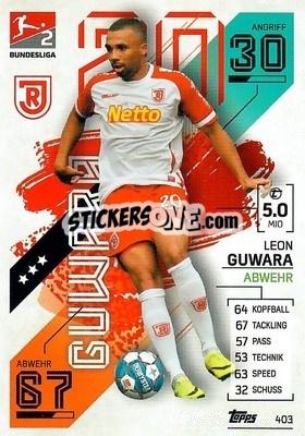 Sticker Leon Guwara - German Fussball Bundesliga 2021-2022. Match Attax - Topps
