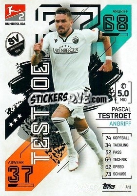 Sticker Pascal Testroet - German Fussball Bundesliga 2021-2022. Match Attax - Topps