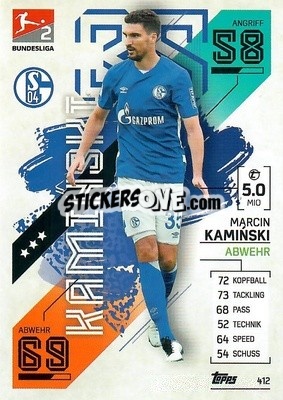 Sticker Marcin Kaminski - German Fussball Bundesliga 2021-2022. Match Attax - Topps