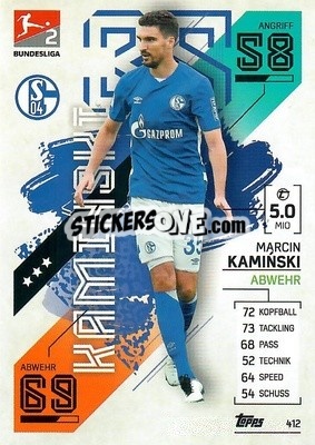 Cromo Marcin Kaminski - German Fussball Bundesliga 2021-2022. Match Attax - Topps