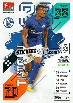 Sticker Malick Thiaw - German Fussball Bundesliga 2021-2022. Match Attax - Topps