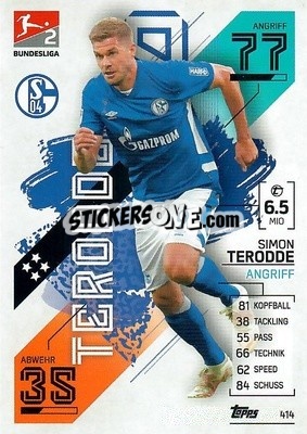 Sticker Simon Terodde - German Fussball Bundesliga 2021-2022. Match Attax - Topps