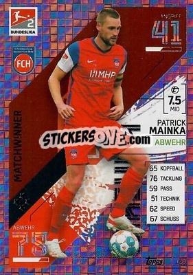 Sticker Marnon Busch - German Fussball Bundesliga 2021-2022. Match Attax - Topps