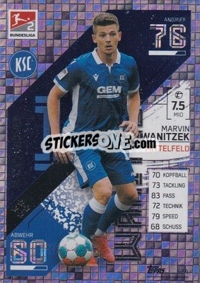 Sticker Marvin Wanitzek - German Fussball Bundesliga 2021-2022. Match Attax - Topps