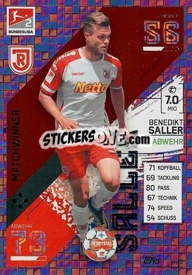 Cromo Benedikt Saller - German Fussball Bundesliga 2021-2022. Match Attax - Topps