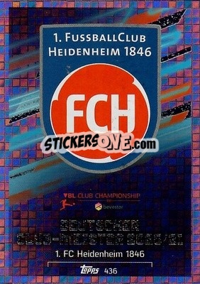 Cromo Deutscher Club Meister 2020/21 - German Fussball Bundesliga 2021-2022. Match Attax - Topps