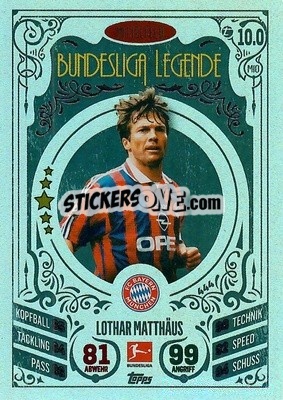 Sticker Lothar Matthas - German Fussball Bundesliga 2021-2022. Match Attax - Topps
