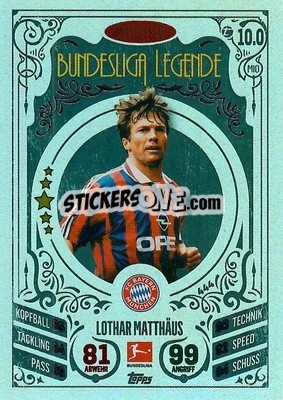 Cromo Lothar Matthas - German Fussball Bundesliga 2021-2022. Match Attax - Topps