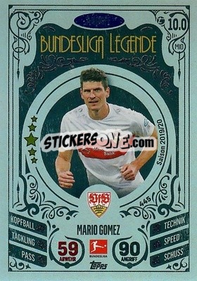 Cromo Mario Gomez - German Fussball Bundesliga 2021-2022. Match Attax - Topps