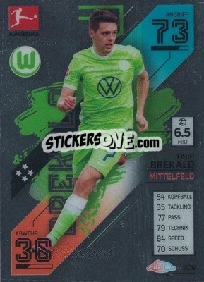 Sticker Josip Brekalo - German Fussball Bundesliga 2021-2022. Match Attax - Topps