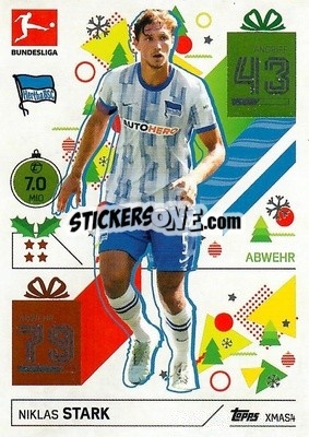 Sticker Niklas Stark - German Fussball Bundesliga 2021-2022. Match Attax - Topps