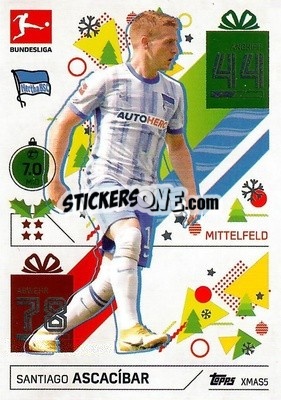 Sticker Santiago Ascac韇ar - German Fussball Bundesliga 2021-2022. Match Attax - Topps