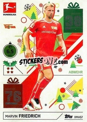 Sticker Marvin Friedrich - German Fussball Bundesliga 2021-2022. Match Attax - Topps