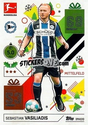 Sticker Sebastian Vasiliadis - German Fussball Bundesliga 2021-2022. Match Attax - Topps