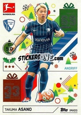 Sticker Takuma Asano - German Fussball Bundesliga 2021-2022. Match Attax - Topps