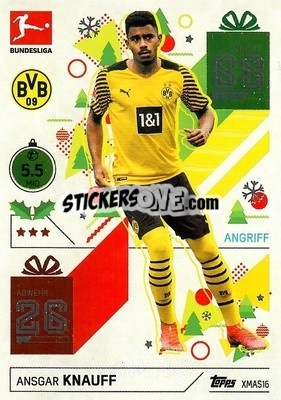 Cromo Ansgar Knauff - German Fussball Bundesliga 2021-2022. Match Attax - Topps