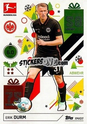 Cromo Erik Durm - German Fussball Bundesliga 2021-2022. Match Attax - Topps