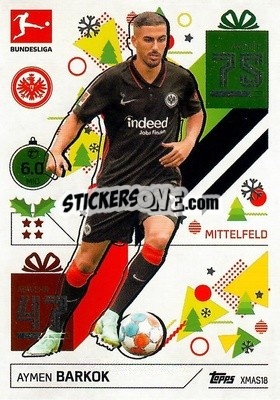 Sticker Aymen Barkok - German Fussball Bundesliga 2021-2022. Match Attax - Topps