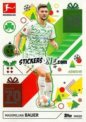 Sticker Maximilian Bauer - German Fussball Bundesliga 2021-2022. Match Attax - Topps