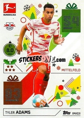 Sticker Tyler Adams - German Fussball Bundesliga 2021-2022. Match Attax - Topps