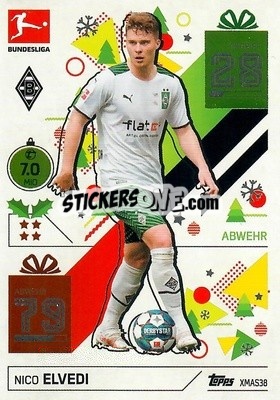 Sticker Nico Elvedi - German Fussball Bundesliga 2021-2022. Match Attax - Topps