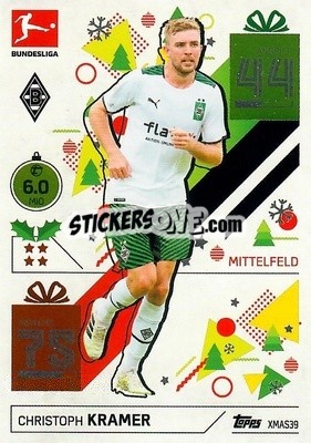 Sticker Christoph Kramer - German Fussball Bundesliga 2021-2022. Match Attax - Topps