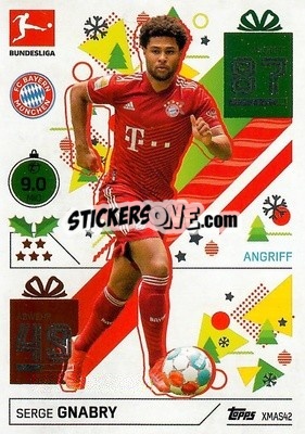 Cromo Serge Gnabry - German Fussball Bundesliga 2021-2022. Match Attax - Topps