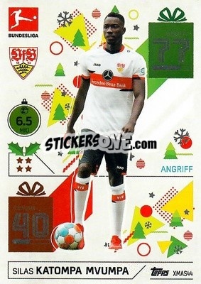 Cromo Silas Katompa Mvumpa - German Fussball Bundesliga 2021-2022. Match Attax - Topps