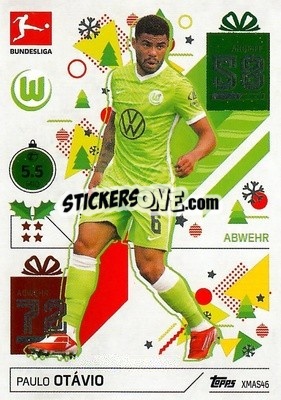 Sticker Paulo  Ot醰io - German Fussball Bundesliga 2021-2022. Match Attax - Topps