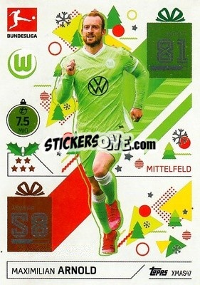 Sticker Maximilian  Arnold - German Fussball Bundesliga 2021-2022. Match Attax - Topps
