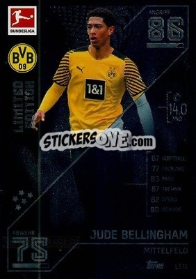 Sticker Jude Bellingham - German Fussball Bundesliga 2021-2022. Match Attax - Topps