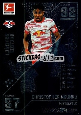 Figurina Christopher Nkunku - German Fussball Bundesliga 2021-2022. Match Attax - Topps