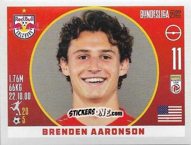 Sticker Brenden Aaronson - Osterreichische Futball Bundesliga 2021-2022 n. 24 - Panini
