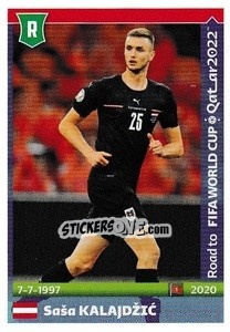 Figurina Saša Kalajdžic - Road to FIFA World Cup Qatar 2022 - Panini