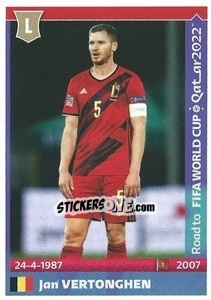 Sticker Jan Vertonghen - Road to FIFA World Cup Qatar 2022 n. 66 - Panini