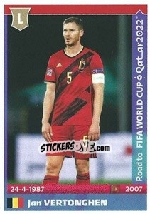 Figurina Jan Vertonghen - Road to FIFA World Cup Qatar 2022 - Panini