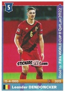 Figurina Leander Dendoncker - Road to FIFA World Cup Qatar 2022 - Panini