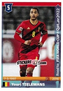 Sticker Youri Tielemans - Road to FIFA World Cup Qatar 2022 n. 69 - Panini