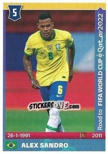 Sticker Alex Sandro - Road to FIFA World Cup Qatar 2022 n. 77 - Panini