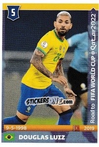 Figurina Douglas Luiz - Road to FIFA World Cup Qatar 2022 - Panini