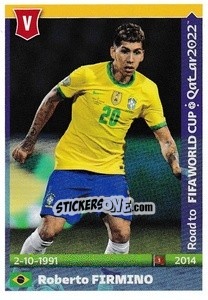 Sticker Roberto Firmino - Road to FIFA World Cup Qatar 2022 n. 86 - Panini