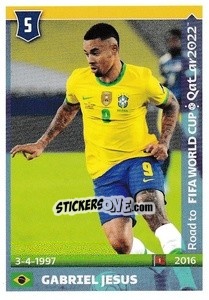 Sticker Gabriel Jesus - Road to FIFA World Cup Qatar 2022 - Panini