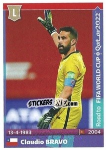 Sticker Claudio Bravo - Road to FIFA World Cup Qatar 2022 n. 91 - Panini